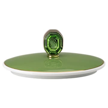 Signum sugar bowl, Porcelain, Green - Swarovski, 5635560
