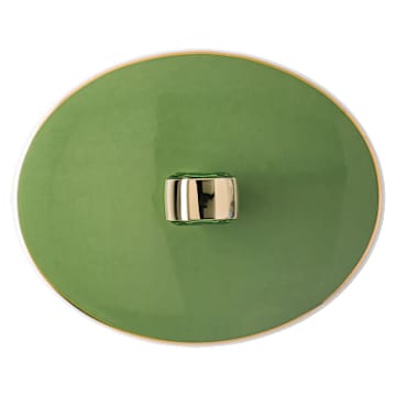 Signum sugar bowl, Porcelain, Green - Swarovski, 5635560