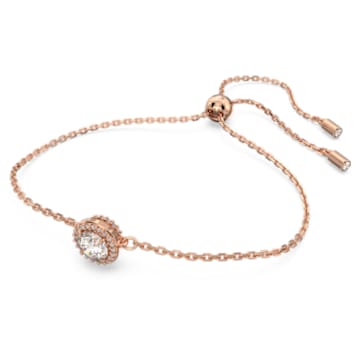 Constella bracelet, Round cut, White, Rose gold-tone plated - Swarovski, 5636273