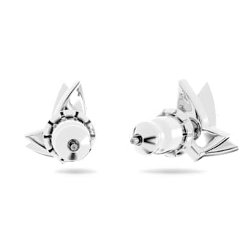 Lilia 耳钉, 蝴蝶, 白色, 镀铑 - Swarovski, 5636424