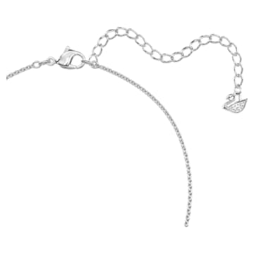 Lovely 项链, 心形, 白色, 镀铑 - Swarovski, 5636444