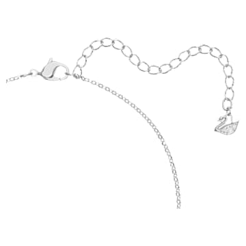 Exist pendant, Infinity, White, Rhodium plated - Swarovski, 5636493