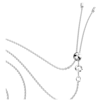 Generation necklace, White, Rhodium plated - Swarovski, 5636587