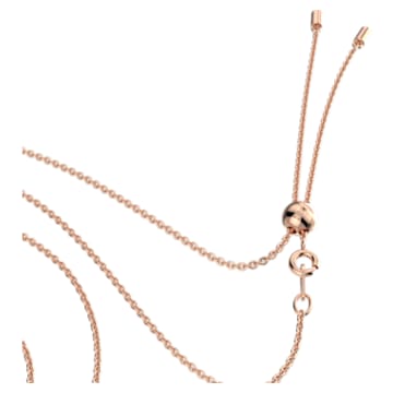 Generation necklace, White, Rose gold-tone plated - Swarovski, 5636589