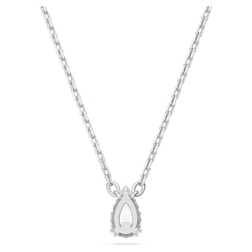 Millenia pendant, Pear cut, White, Rhodium plated - Swarovski, 5636708