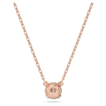Constella pendant, Round cut, White, Rose gold-tone plated - Swarovski, 5636710