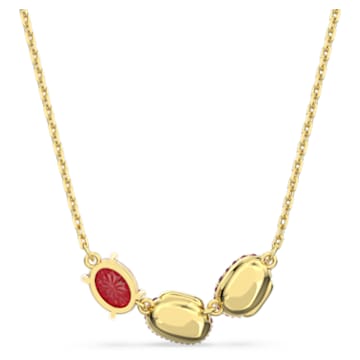 Cariti pendant, Red bean, Red, Gold-tone plated - Swarovski, 5638344