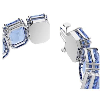 Millenia 手链, 超大仿水晶, 八角形切割, 蓝色, 镀铑 - Swarovski, 5638491