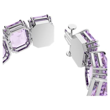 Millenia bracelet, Oversized crystals, Octagon cut, Purple, Rhodium plated - Swarovski, 5638492