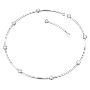 Constella necklace, Round cut, White, Rhodium plated - Swarovski, 5638699