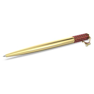 Cariti ballpoint pen, Red bean ice, Red, Gold-tone plated - Swarovski, 5639085