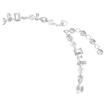 Gema 项链, 混合切割, 白色, 镀铑 - Swarovski, 5639327