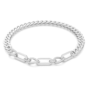 Dextera 项链, 匠心之作, 混合連結, 白色, 镀铑 - Swarovski, 5639333