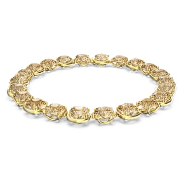 Harmonia choker, Cushion cut, Gold tone, Gold-tone plated - Swarovski, 5640041