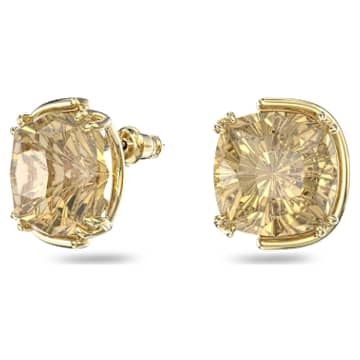 Harmonia 耳钉, 枕形切割, 金色, 镀金色调 - Swarovski, 5640044