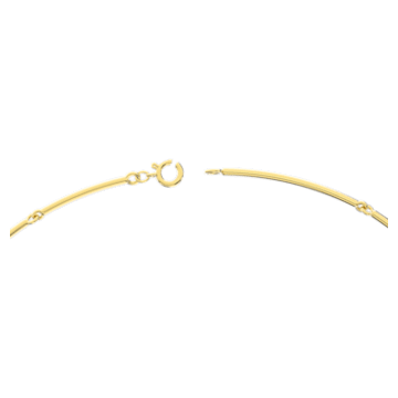 Constella necklace, Round cut, Long, White, Gold-tone plated - Swarovski, 5640183