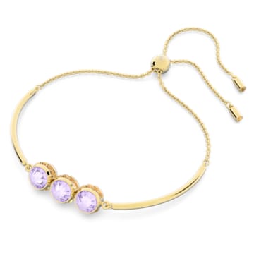 Orbita bracelet, Round cut, Multicolored, Gold-tone plated - Swarovski, 5640259