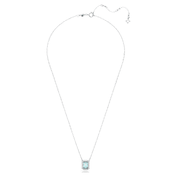Millenia 项链, 八角形切割, 绿色, 镀铑 - Swarovski, 5640289