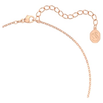 Millenia 项链, 三菱形切割, 白色, 镀玫瑰金色调 - Swarovski, 5640292