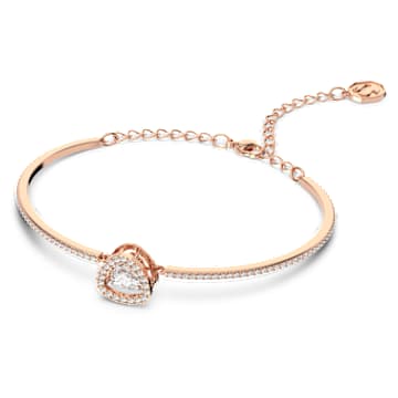 Millenia bangle, Trilliant cut, White, Rose gold-tone plated - Swarovski, 5640555