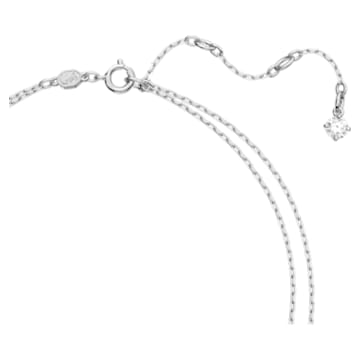 Millenia layered necklace, Octagon cut, Green, Rhodium plated - Swarovski, 5640557