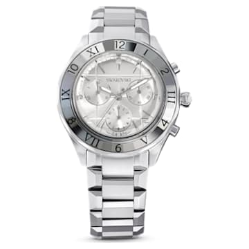 39mm 腕表, 瑞士制造, 金属手链, 银色, 不锈钢 - Swarovski, 5641297
