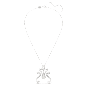Fluenta pendant, Reignited crystals, White, Rhodium plated - Swarovski, 5641380