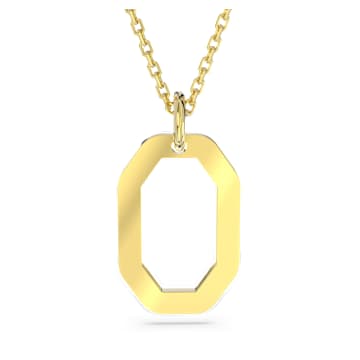 Dextera 链坠, 八边形, 小码, 白色, 镀金色调 - Swarovski, 5642387