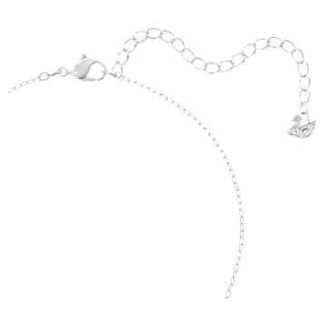 Eternal Flower pendant, Flower, Pink, Rhodium plated - Swarovski, 5642870