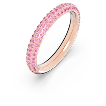 Stone ring, Pavé, Pink, Rose gold-tone plated - Swarovski, 5642907