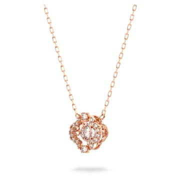 Swarovski Sparkling Dance set, Mixed cuts, Clover, White, Rose gold-tone plated - Swarovski, 5642930
