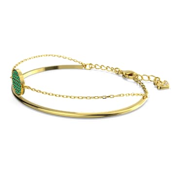 Ginger 手镯, 绿色, 镀金色调 - Swarovski, 5642949