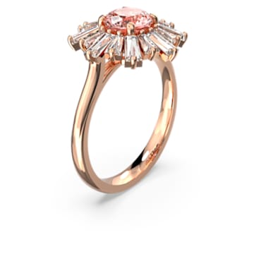 Sunshine 戒指, 混合切割, 太阳, 粉红色, 镀玫瑰金色调 - Swarovski, 5642958