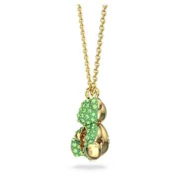Teddy pendant, Bear, Green, Gold-tone plated - Swarovski, 5642975
