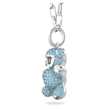 Teddy pendant, Bear, Blue, Rhodium plated - Swarovski, 5642979