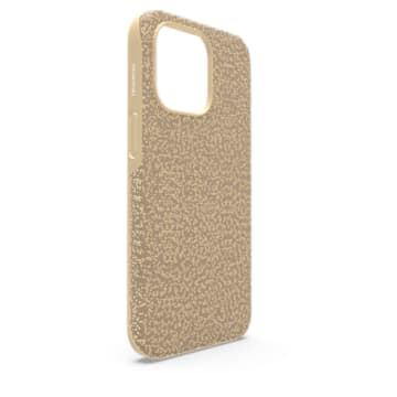 High smartphone case, iPhone® 13 Pro, Gold tone - Swarovski, 5643029