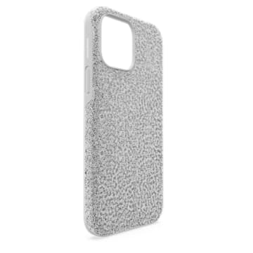High smartphone case, iPhone® 13 Pro Max, Silver tone - Swarovski, 5643042
