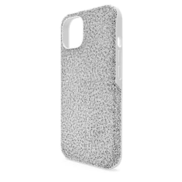 High smartphone case, iPhone® 13, Silver tone - Swarovski, 5643043