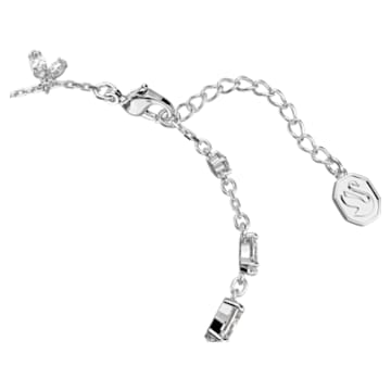 Gema bracelet, Mixed cuts, Flower, White, Rhodium plated - Swarovski, 5644687
