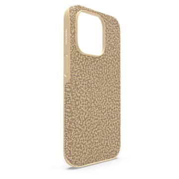High smartphone case, iPhone® 14 Pro, Gold tone - Swarovski, 5644915