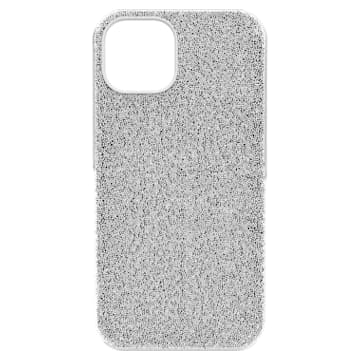 High smartphone case, iPhone® 14, Silver tone - Swarovski, 5644926