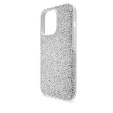 High smartphone case, iPhone® 14 Pro, Silver tone - Swarovski, 5644928