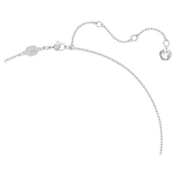 Dellium necklace, Round shape, Bamboo, Green, Rhodium plated - Swarovski, 5645370
