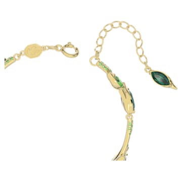 Dellium bracelet, Bamboo, Green, Gold-tone plated - Swarovski, 5645374