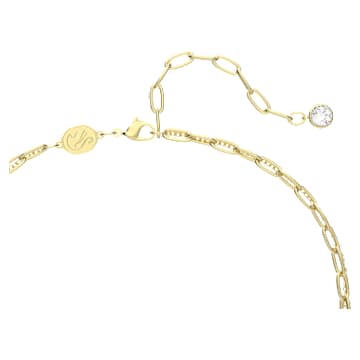 Dellium necklace, Bamboo, Green, Gold-tone plated - Swarovski, 5645388