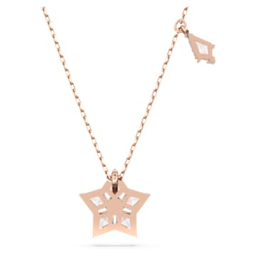 Stella pendant, Kite cut, Star, White, Rose gold-tone plated - Swarovski, 5645463