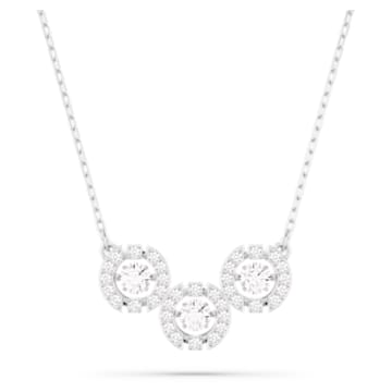 Swarovski Sparkling Dance necklace, White, Rhodium plated - Swarovski, 5646732