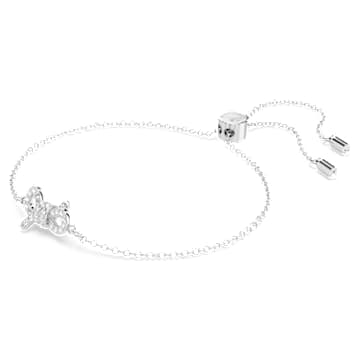 Lifelong Bow bracelet, Bow, White, Rhodium plated - Swarovski, 5646738