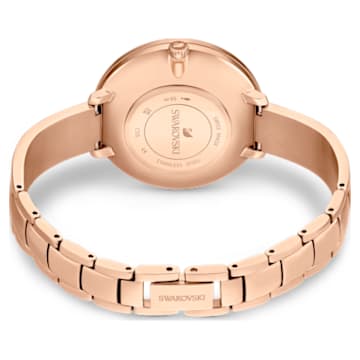 Crystalline Delight watch, Swiss Made, Red, Rose gold-tone finish - Swarovski, 5647455