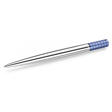 Ballpoint pen, Blue, Chrome plated - Swarovski, 5647831